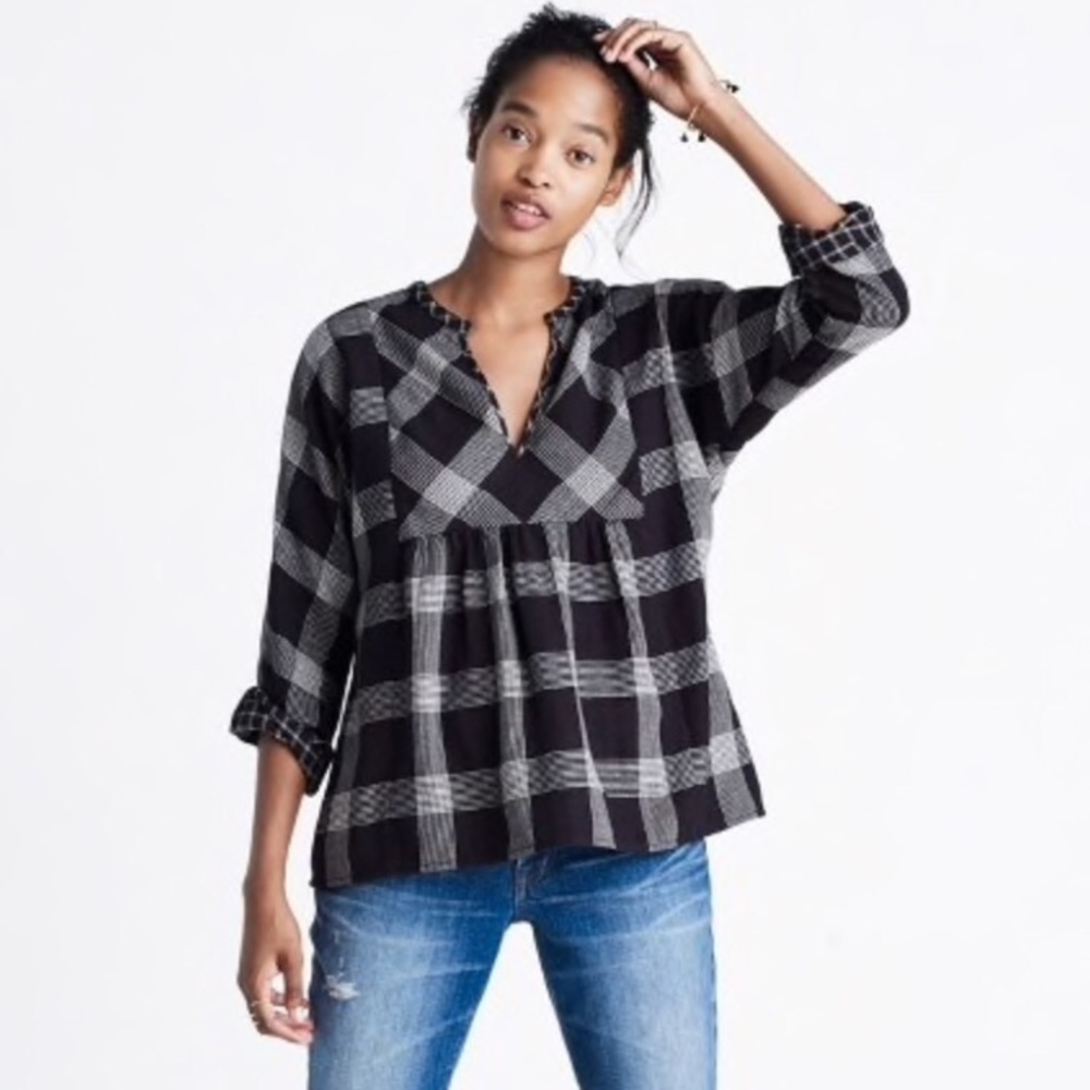 Madewell splitneck top